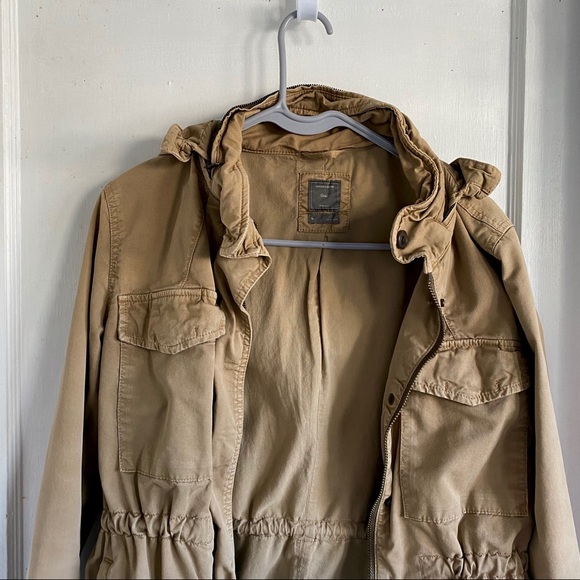 GAP Khaki Hooded Utility Jacket - Picture 3 of 7